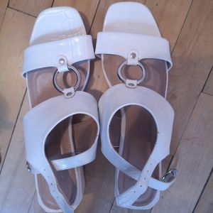 9 wife white sandals